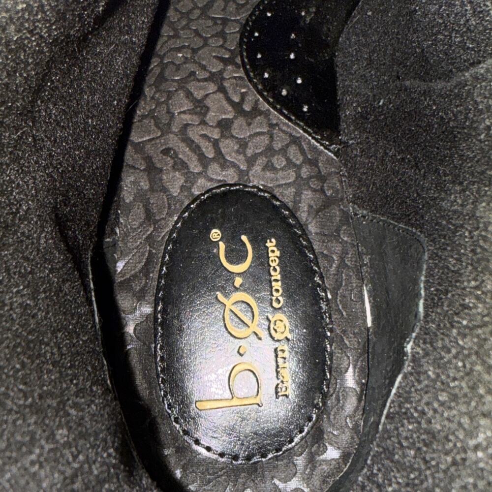 B.O.C Richardson Black Leather Chunky Heel Ankle Booties By Born Women's SZ 9.5M - Picture 8 of 12